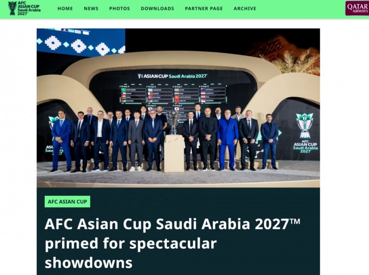 2027亞洲杯賽程出爐：沙特1月7日揭幕戰(zhàn)，三場焦點對決定檔