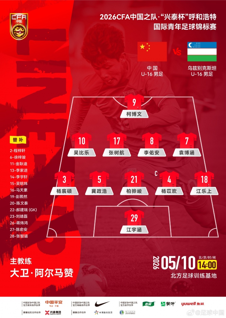 U16國(guó)足呼和浩特首戰(zhàn)541 柯博文單箭頭突前 U16國(guó)足呼和浩特首戰(zhàn)541 柯博文單箭頭突前