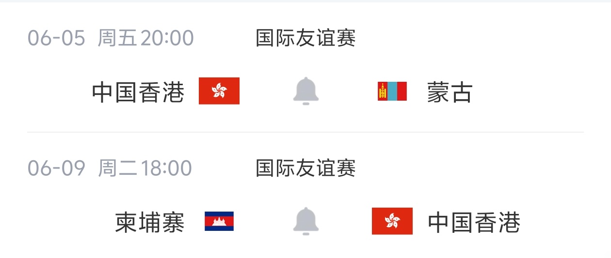 港足六月名單：12人來自中超中甲，陳晉一安永佳在列