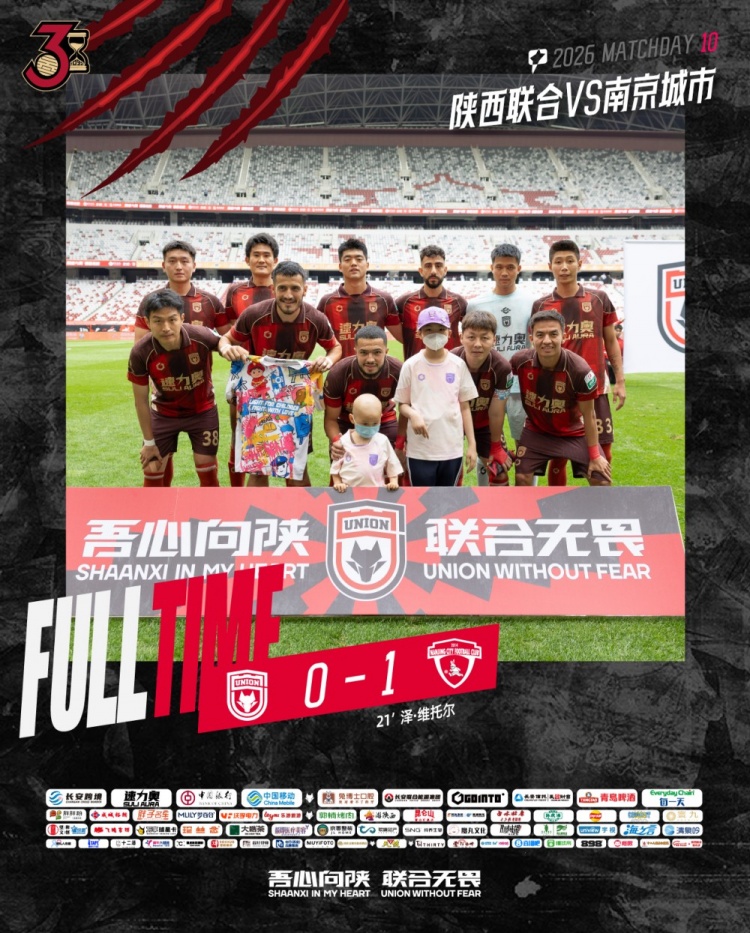 主場0-1遭絕殺，陜西聯(lián)合全場25射未果